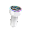 4-in-1 USB-C Car Charger 100W Dual PD QC 3.0 + Voltage Display Car Phone Charger Zpaxo White