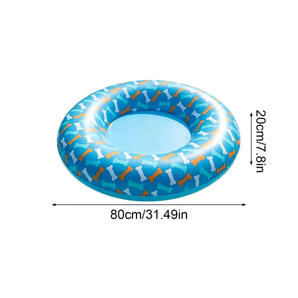 Dog Pool Float PVC Anti-leak Inflatable Pet Water Raft Non-slip Small