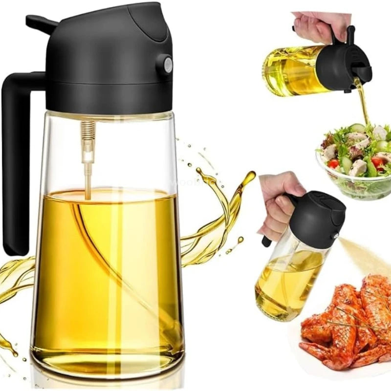 500ml Glass oil spray kitchen Spray Oil Sprayer Bottle Spray Oil Dispenser Oils Jar Cruet BBQ Baking Roasting Picnic Tool Zpaxo