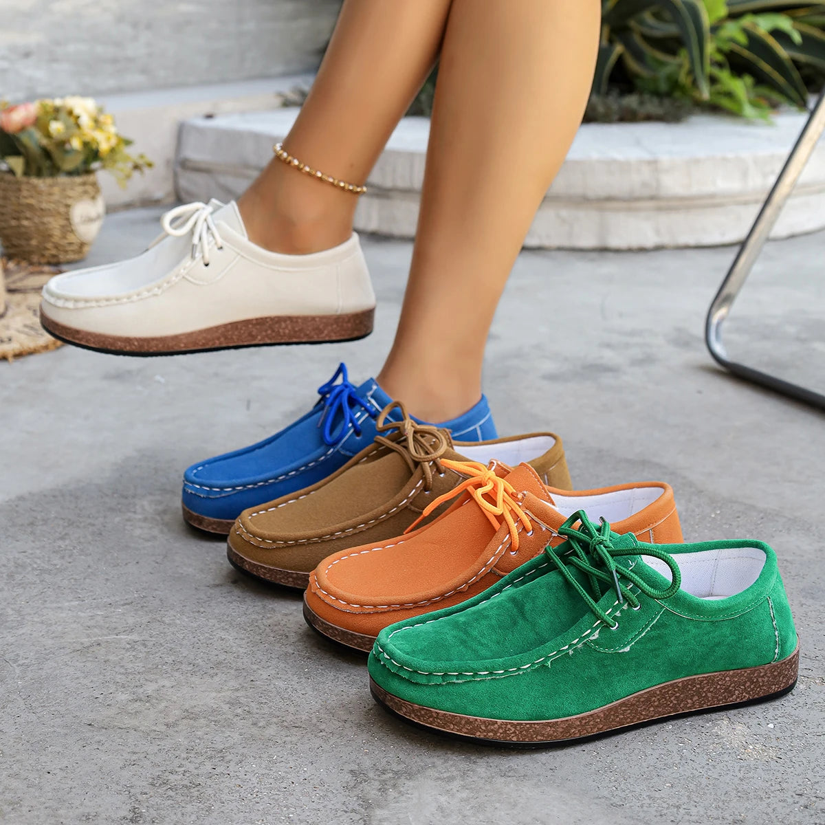 Plus Size Women Loafers Trend Casual Soft Sole Shoes Comfortable Spring 2025 New Style Sneakers Women Anti-Slip Flat Shoes Women Zpaxo