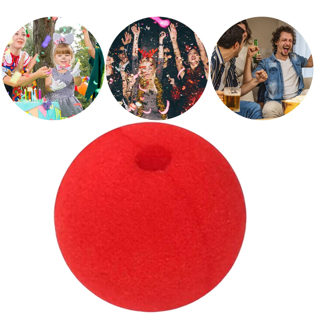 Red Sponge Balls Foam Circus Clown Nose Reusable Day Ball Soft