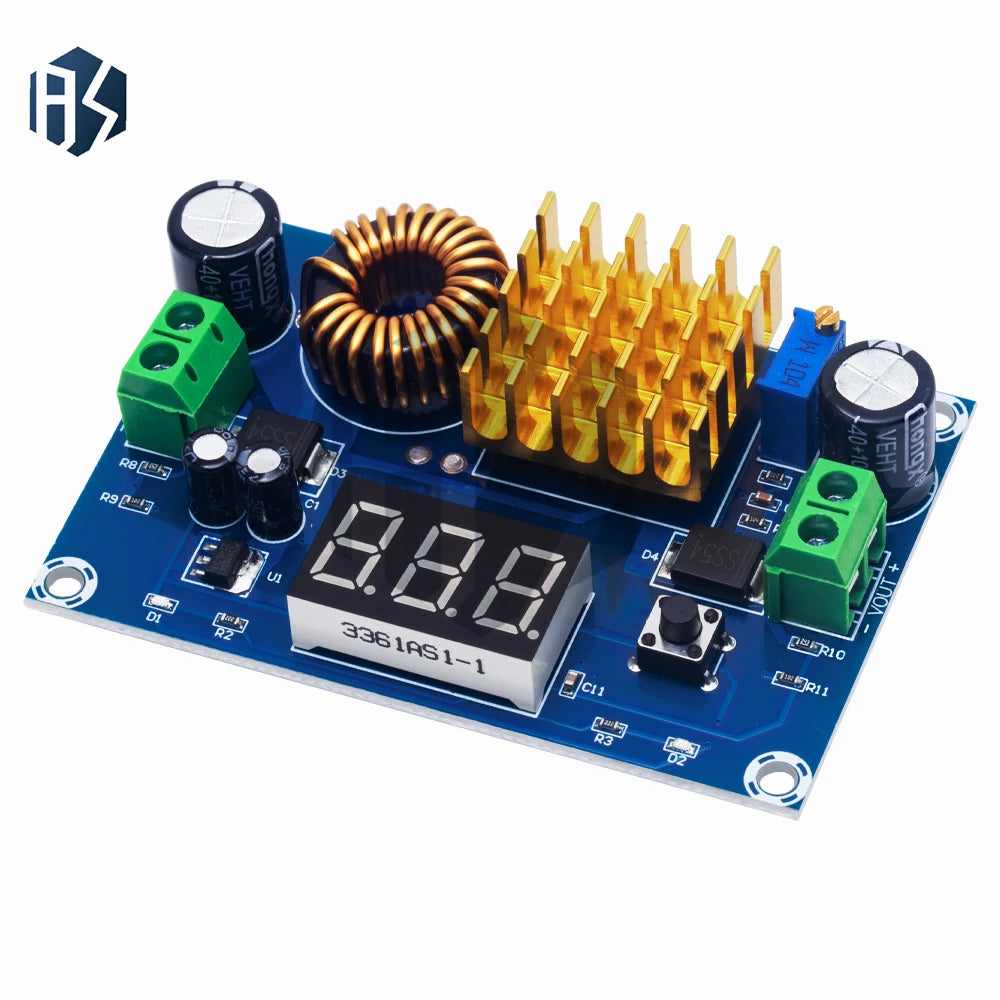 XH-M411 Solar Power Boost Converter: 3-35V Input to 5-45V Adjustable Output with Digital Voltmeter Zpaxo