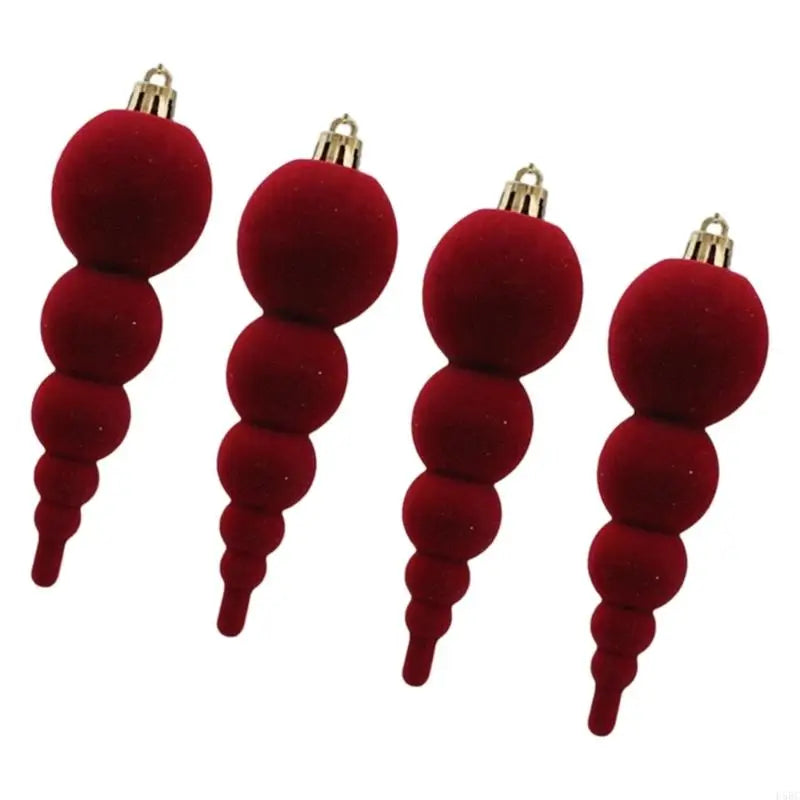 Soft Flocking Gourd Holiday Ornaments Christmas Tree Decoration
