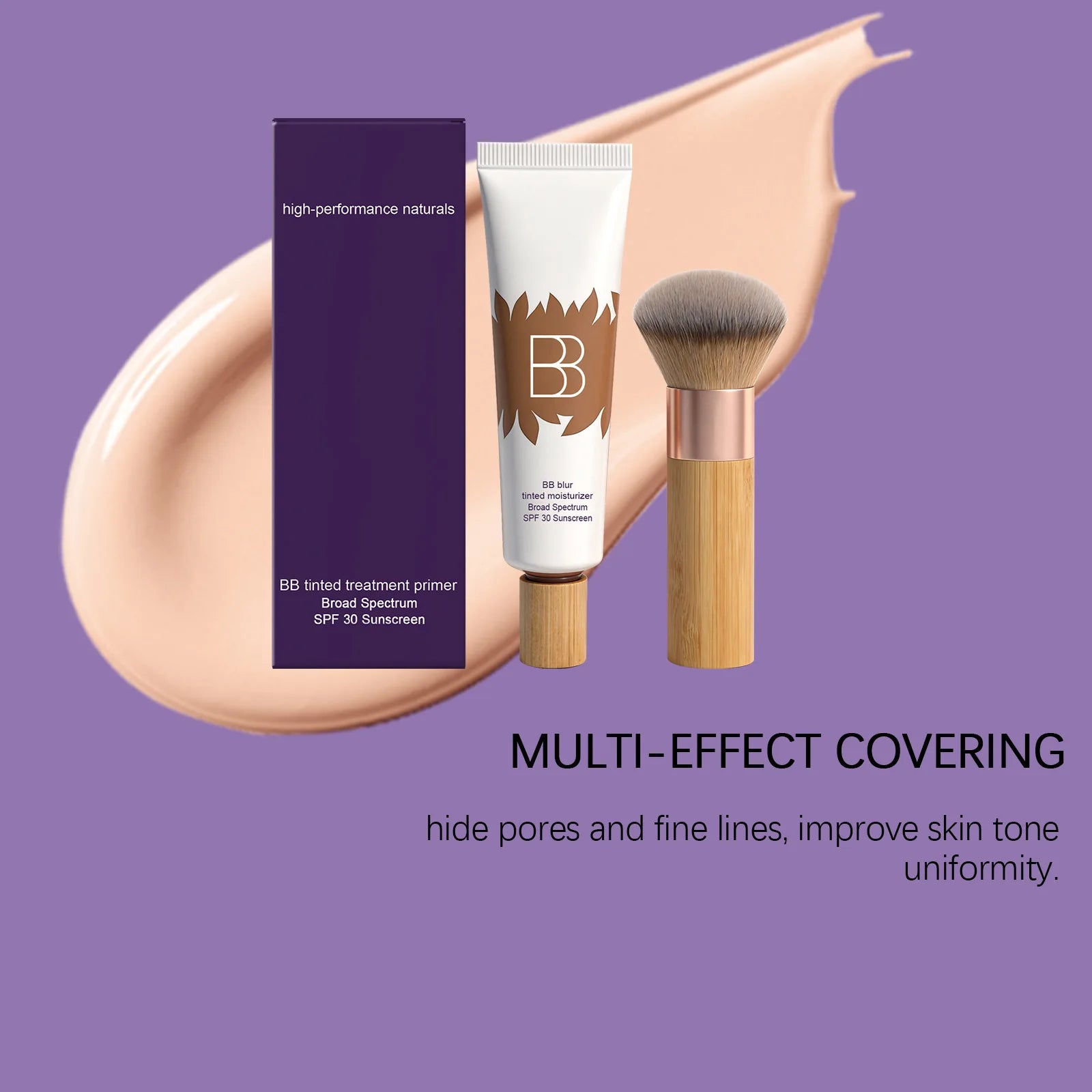 Sunscreen BB Cream Kit – UV Protection, Oil Control & Coverage BB Cream Foundation Zpaxo