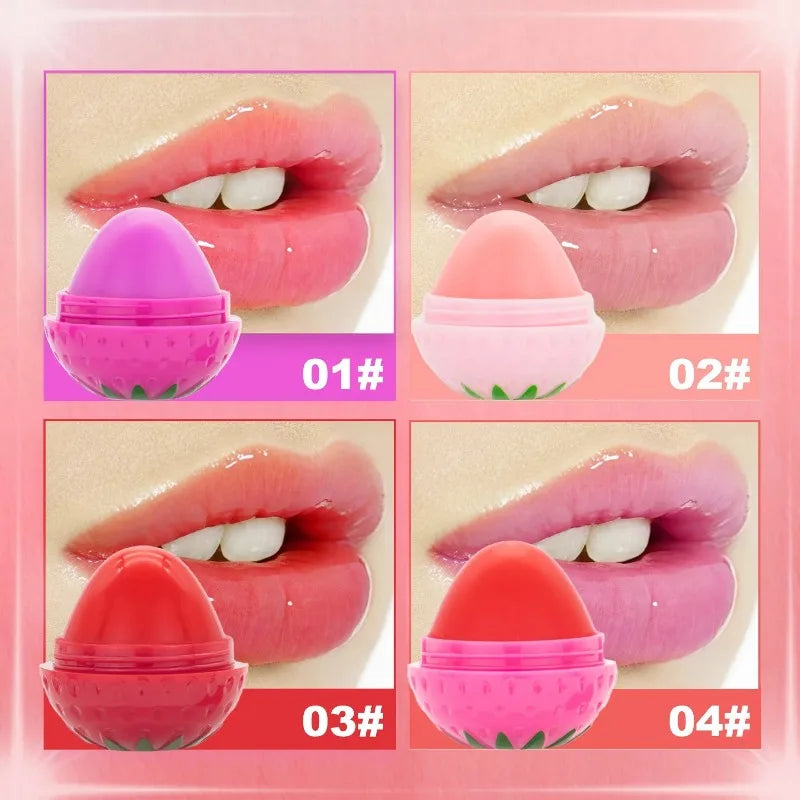 1/4Pcs Strawberry Lip Balm Long-Lasting Moisturizing Repair Hydrating Red Lipstick Set Fruits Repair Dry Lip Care Cosmetics Gift Zpaxo