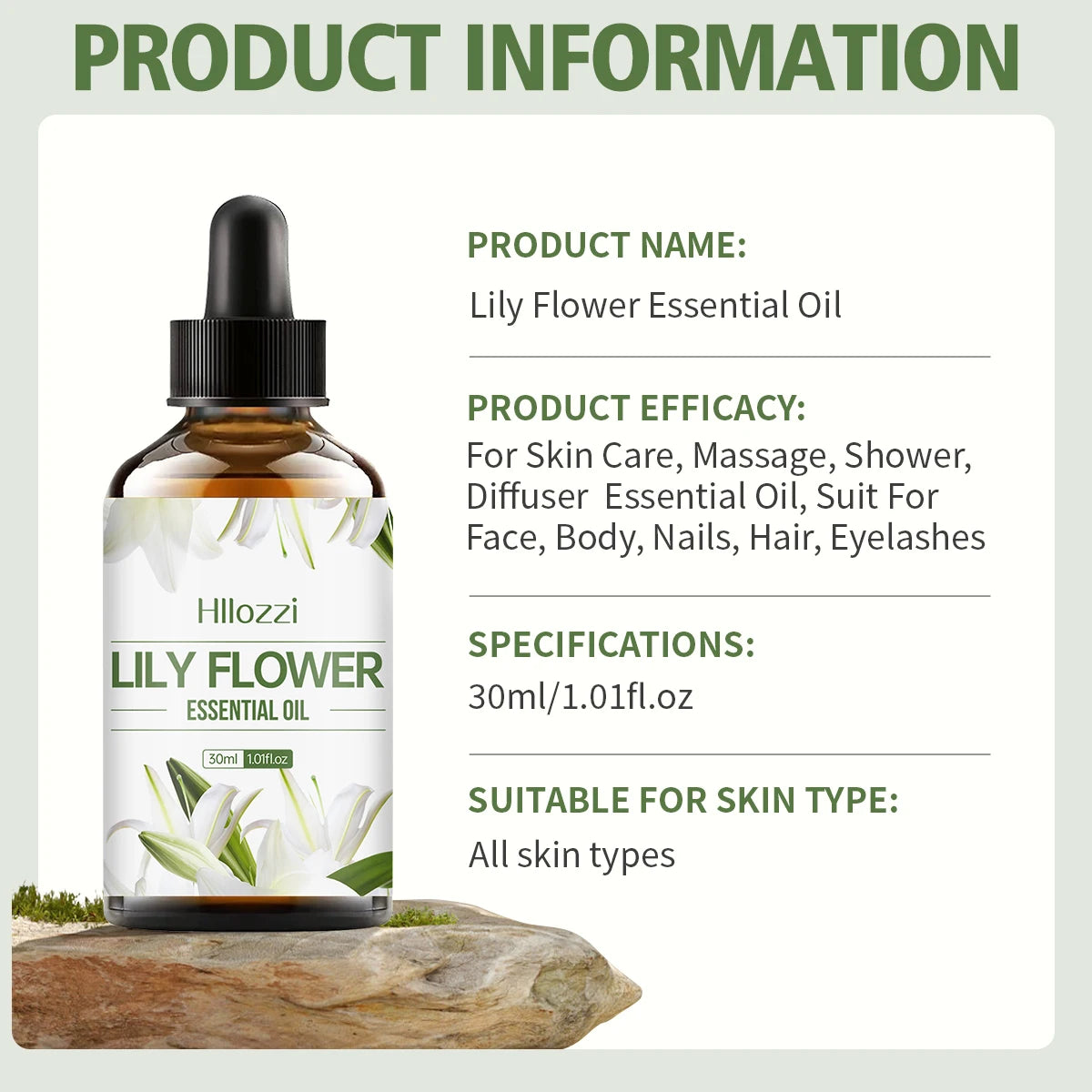 30ml LILY FLOWER Essential Oil Suitable for Body Care, Facial Care, Humidifier, Diffuser, Aromatherapy, Soap DIY Zpaxo