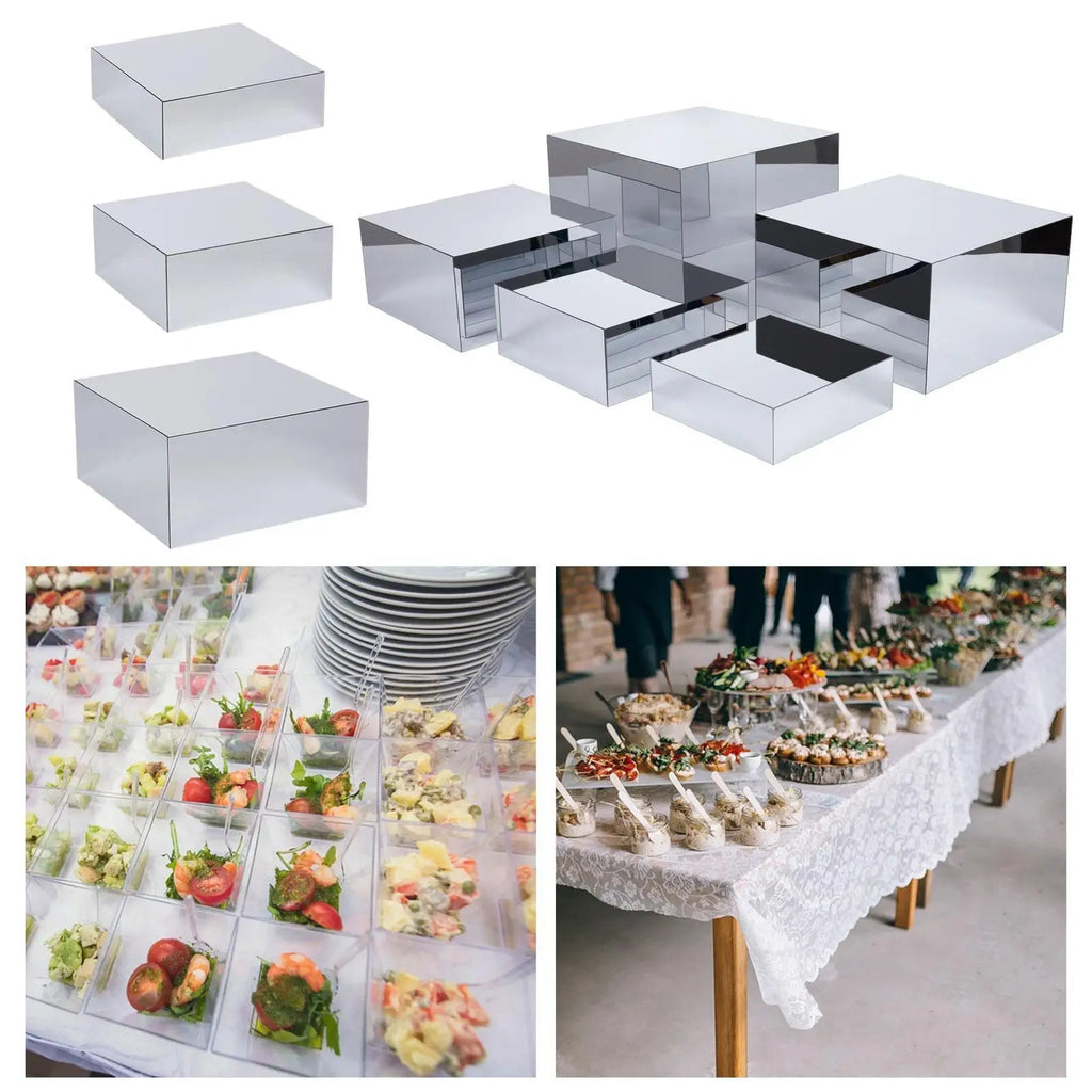 Buffet Risers Decorative Parties Bakery Versatile Mirror Acrylic Cake Zpaxo