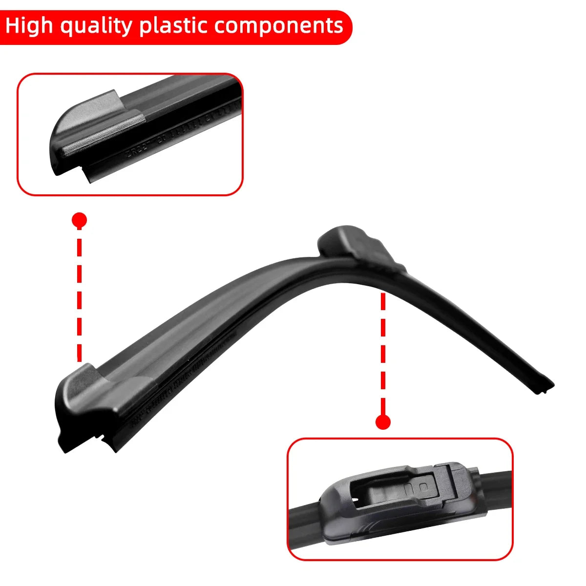 Universal Frameless Wiper Blades Soft Rubber Hook Mount Car Zpaxo