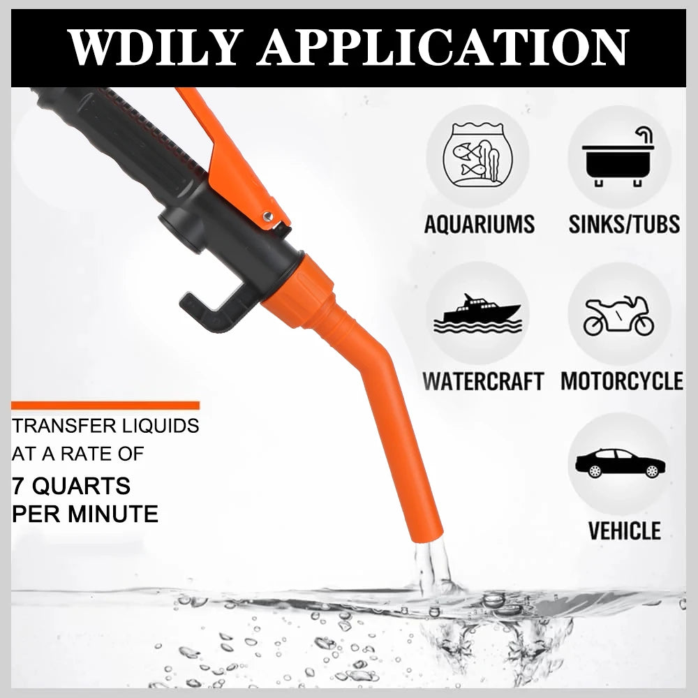 Vacuum Pumps Portable For SUV Truck RV Boat Car Gas Oil Pump Water And Oil Absorption Electric Automatic Fuel Tank Tools Zpaxo
