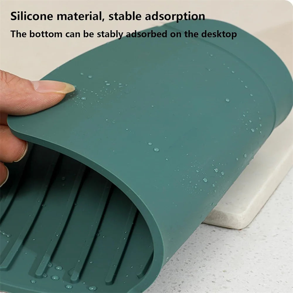 Silicone Faucet Water Catcher Mats Kitchen Sink Spill-proof Drying Zpaxo