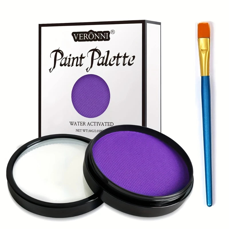 Water Activated Face Paint Body Painting Coloring Brush Halloween Zpaxo purple and brush