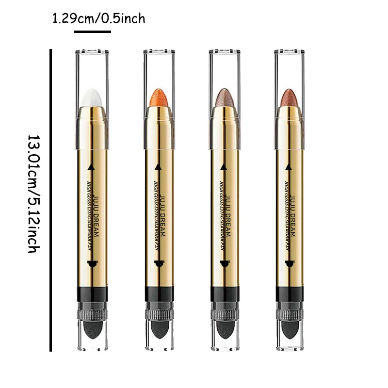 Waterproof Eyeshadow Stick Dual-ended Glitter Easy-to-apply Shimmer Zpaxo
