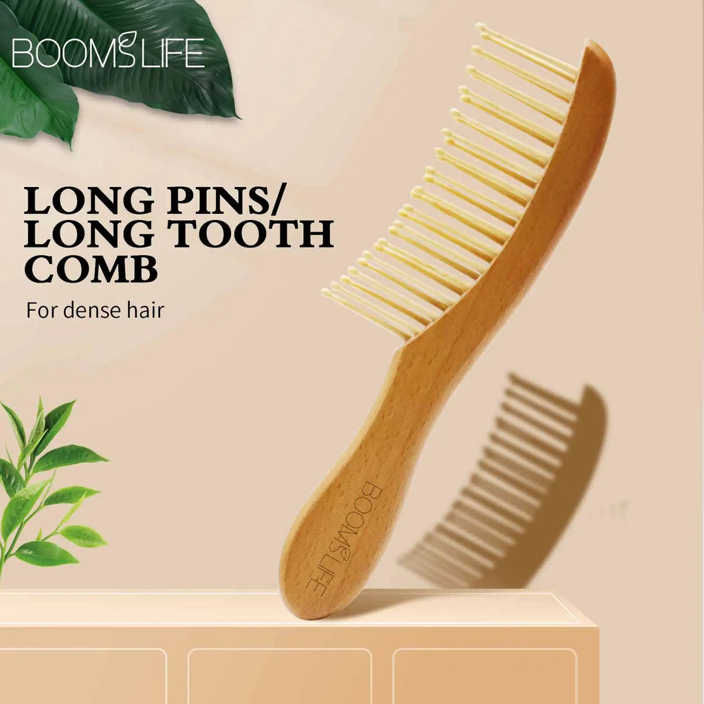 BOOMSLIFE Wide Tooth Wood Comb – Anti-Static & Scalp Massage Wood Hair Comb Zpaxo
