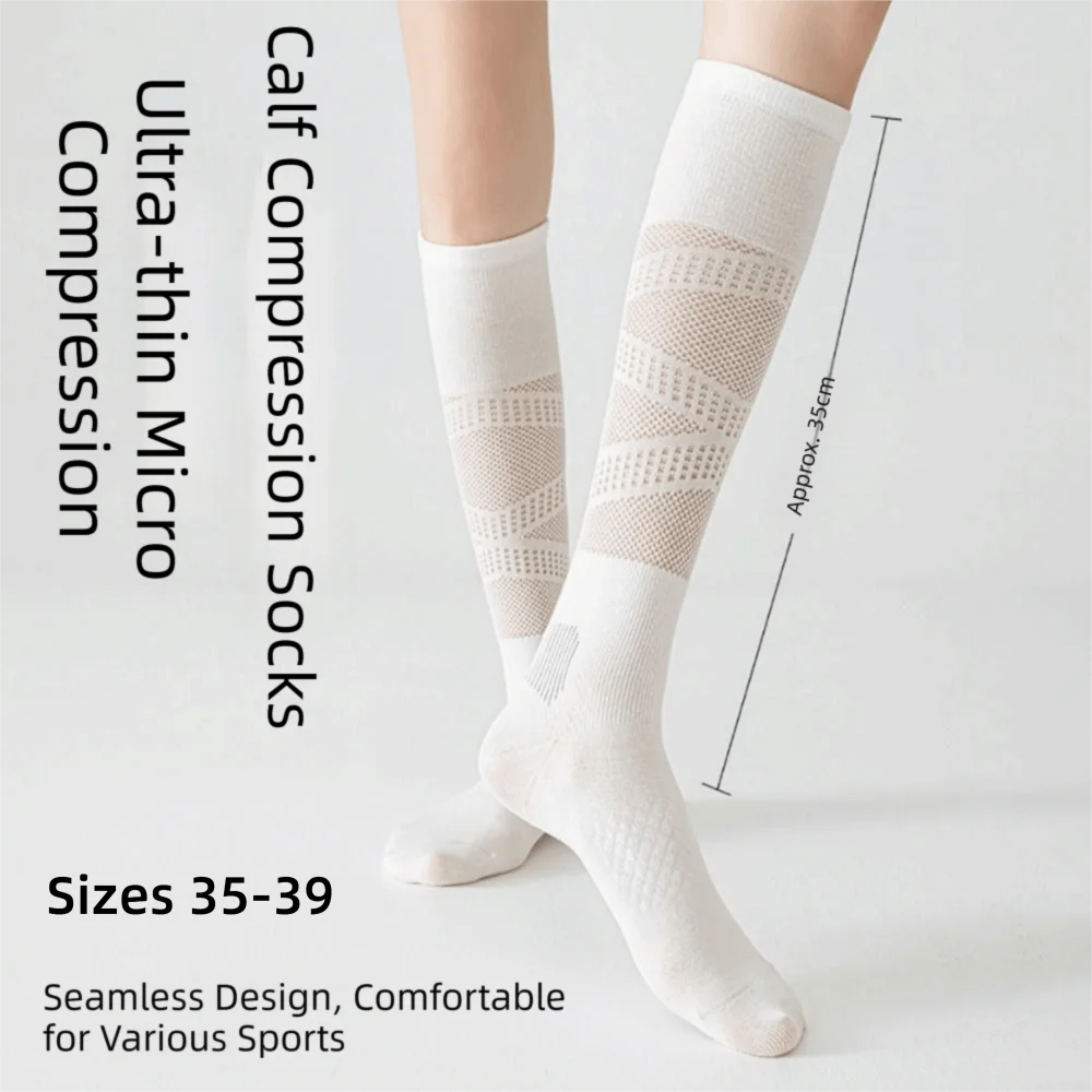 Multicolor Sports Stocking Cottoon Mesh Breathable Mesh Long Socks Ultra-thin Sweat Absorbing Fitness Calf Socks Summer Season Zpaxo