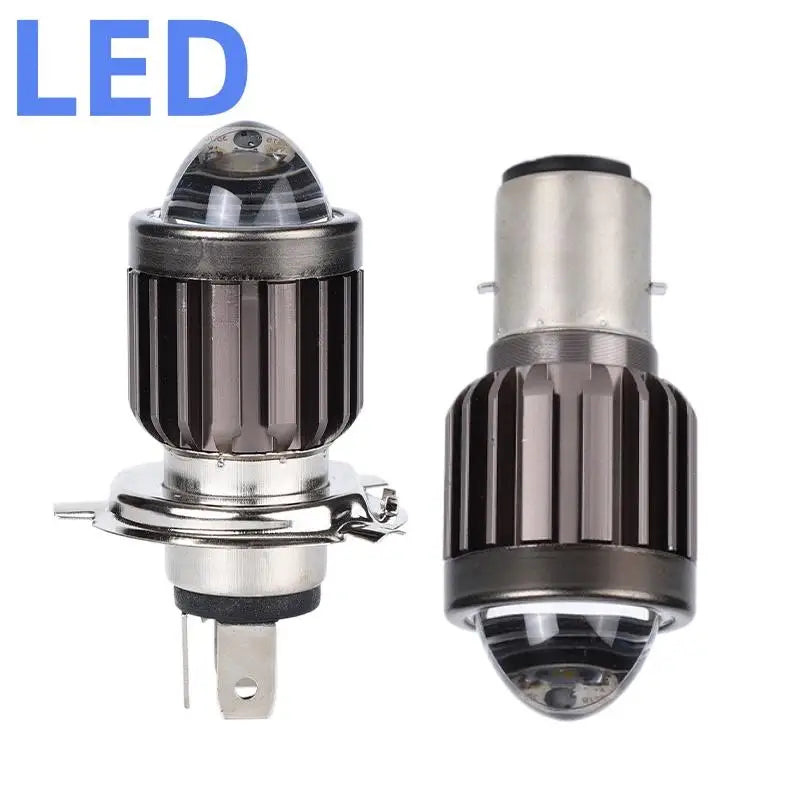 Motorcycle H4/BA20D LED Headlight Bulb – Dual Color, IP67