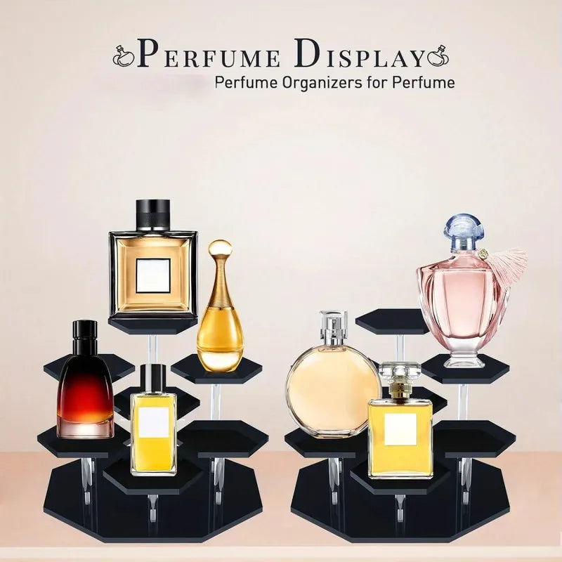 Acrylic Display Rack Hexagonal Cosmetic Jewellery Storage Collectible