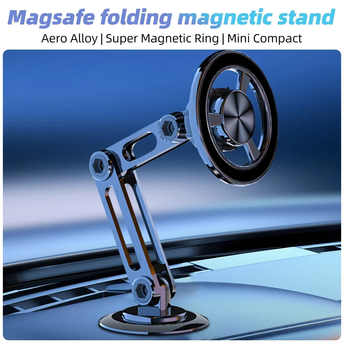720 Rotate Metal Magnetic Car Phone Holder Foldable Magsafe Stand Air Zpaxo