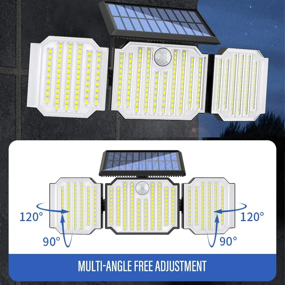 Solar Outdoor Lights Motion Sensor LED Safety Light Remote 3 Mode Zpaxo