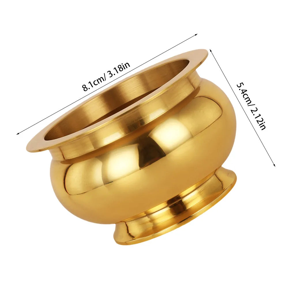 Copper Incense Burner Delicate Round Shape Desktop Religious Censer