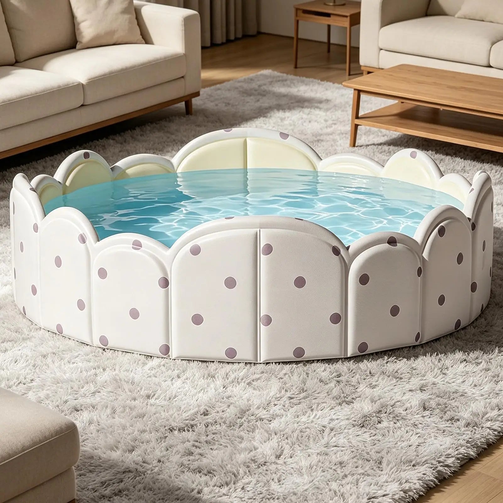 Foldable Pet Pool Non Inflatable Portable Bathtub Puppy Kids Indoor