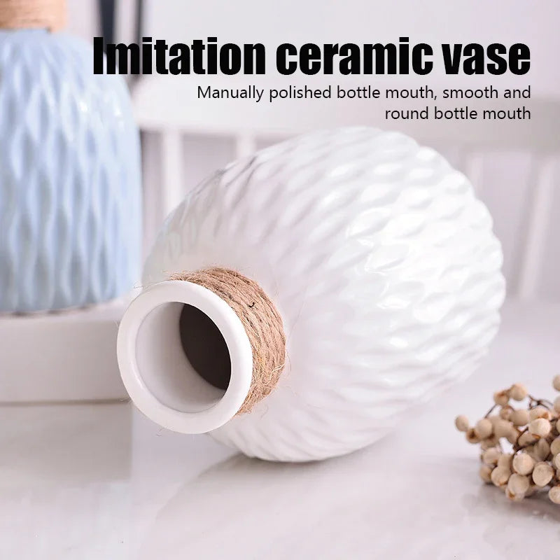 Water Ripple Vase Flower Pot Basket Twine Plastic Small Fresh
