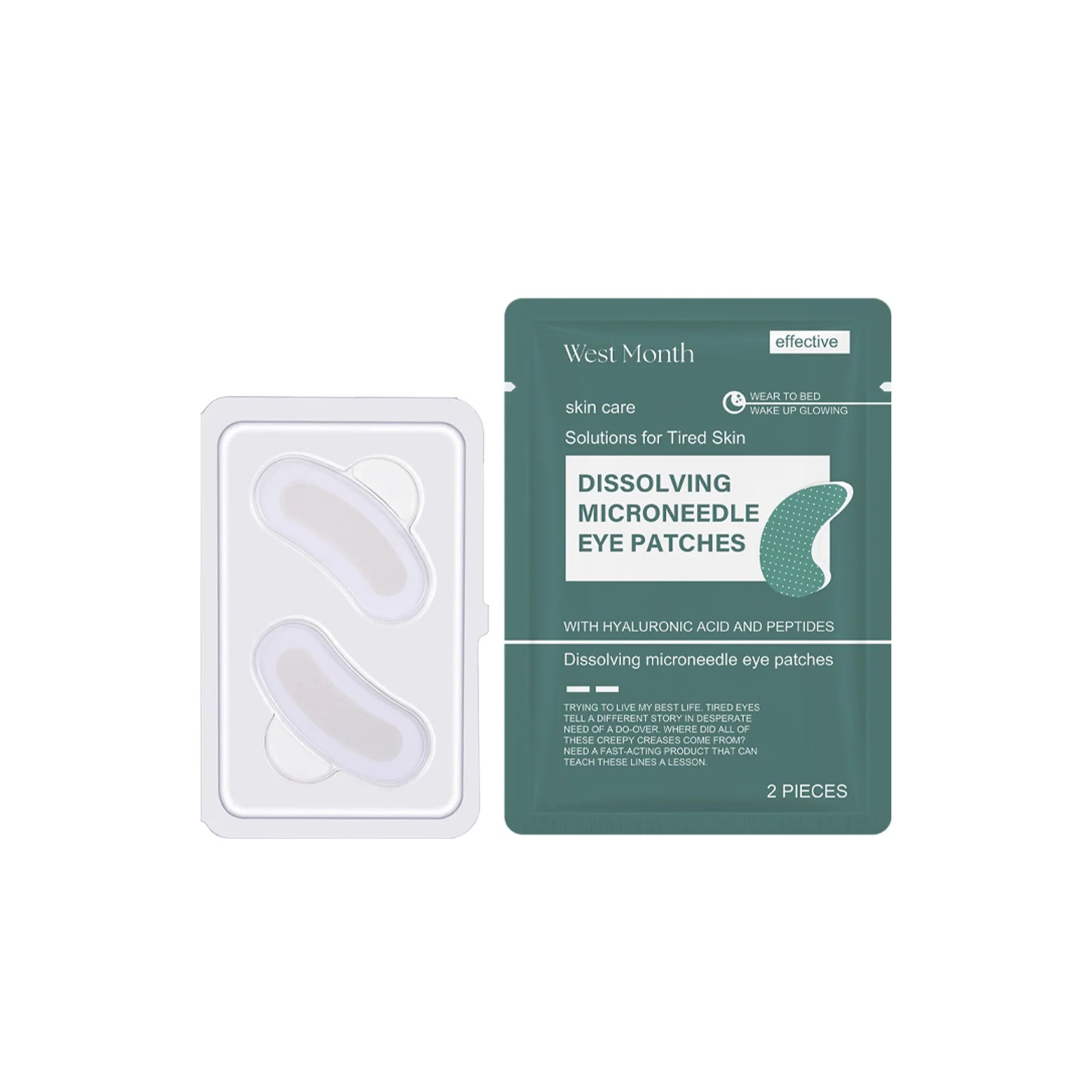Hyaluronic Acid Microneedle Eye Patches – Anti-Aging Hydrogel Microneedle Eye Patches Zpaxo 2pieces