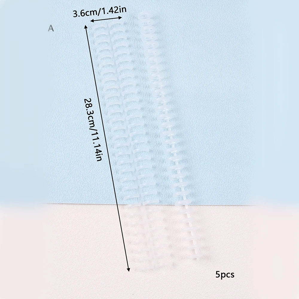 5/10Pcs Loose Leaf Binder Rings Binding Spines 30-Hole Plastic Comb Binding Spines for Teacher Student Business Notebook File Zpaxo 5Pcs Transparent