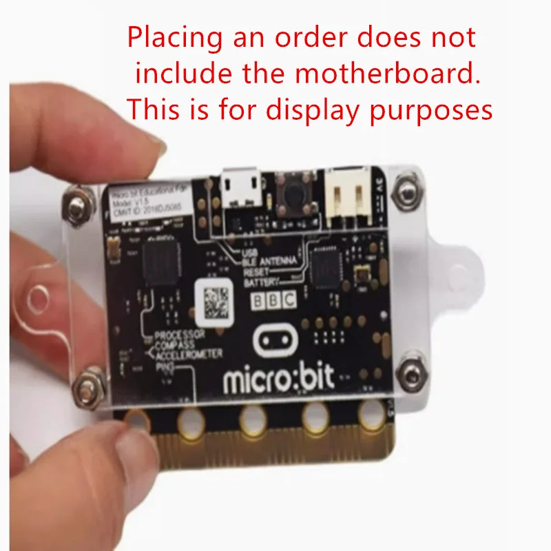Microbit motherboard protective case, MicrobitV2V2.2 development board, transparent acrylic shell Zpaxo