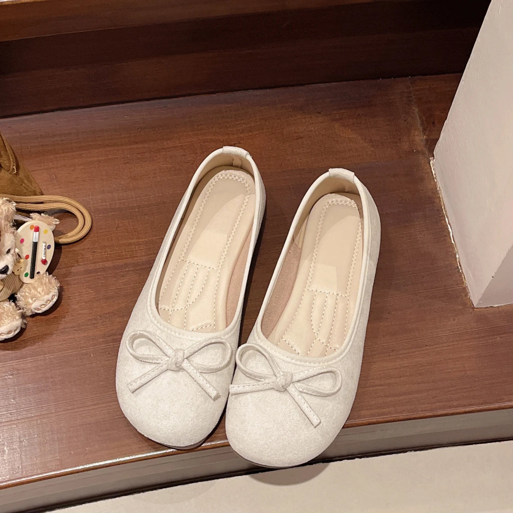 French Leopard Print Shallow Mouth Mary Jane Shoes 2026 New Sweet Square Toe Bow 1 Slip-on Flats Zpaxo WHITE 37