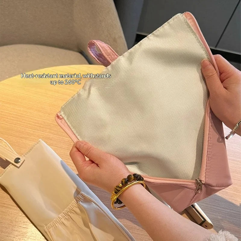 Popular Waterproof and High-temperature Resistant Curling Iron Storage Bag Japanese-style Hanging Portable Perm Iron Storage Bag Zpaxo