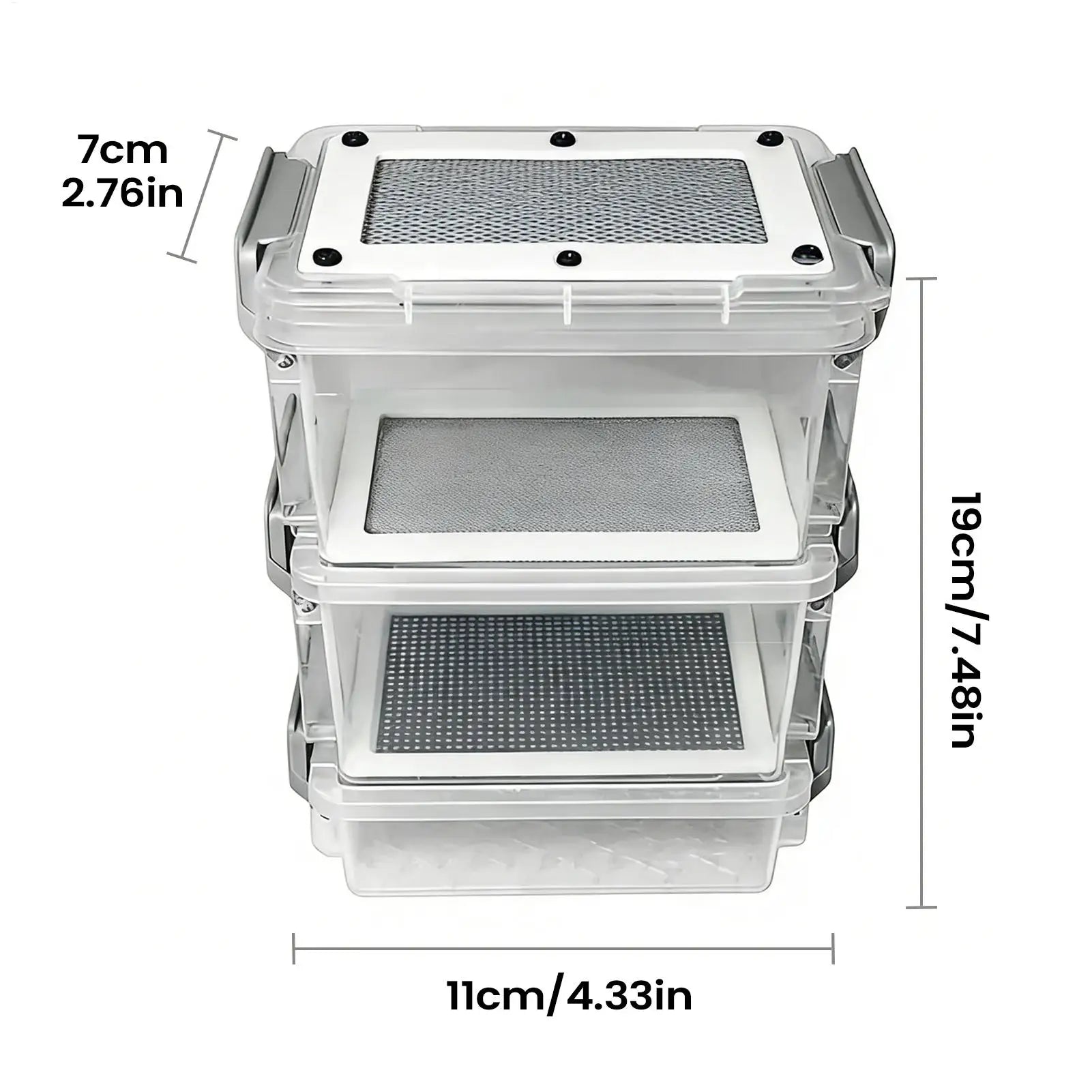 Mealworm Breeding Kit 3-Layer Silkworm Feeder Bin Corn Worm Breeder Box for Pet Parents Animal Lovers Keepers Breeders Hobbyists Zpaxo