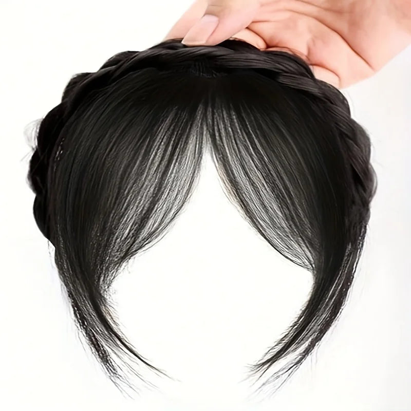 Vintage Braided Wig Headband Multifunctional Cute Hairband Women's