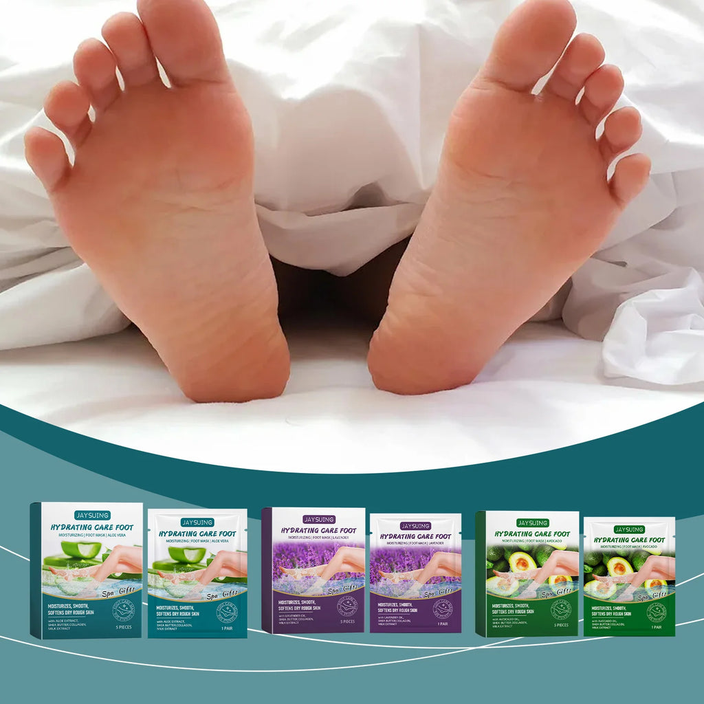 Jaysuing Exfoliating Foot Mask – Remove Dead Skin & Moisturize (5pcs) Foot Peel Mask Zpaxo