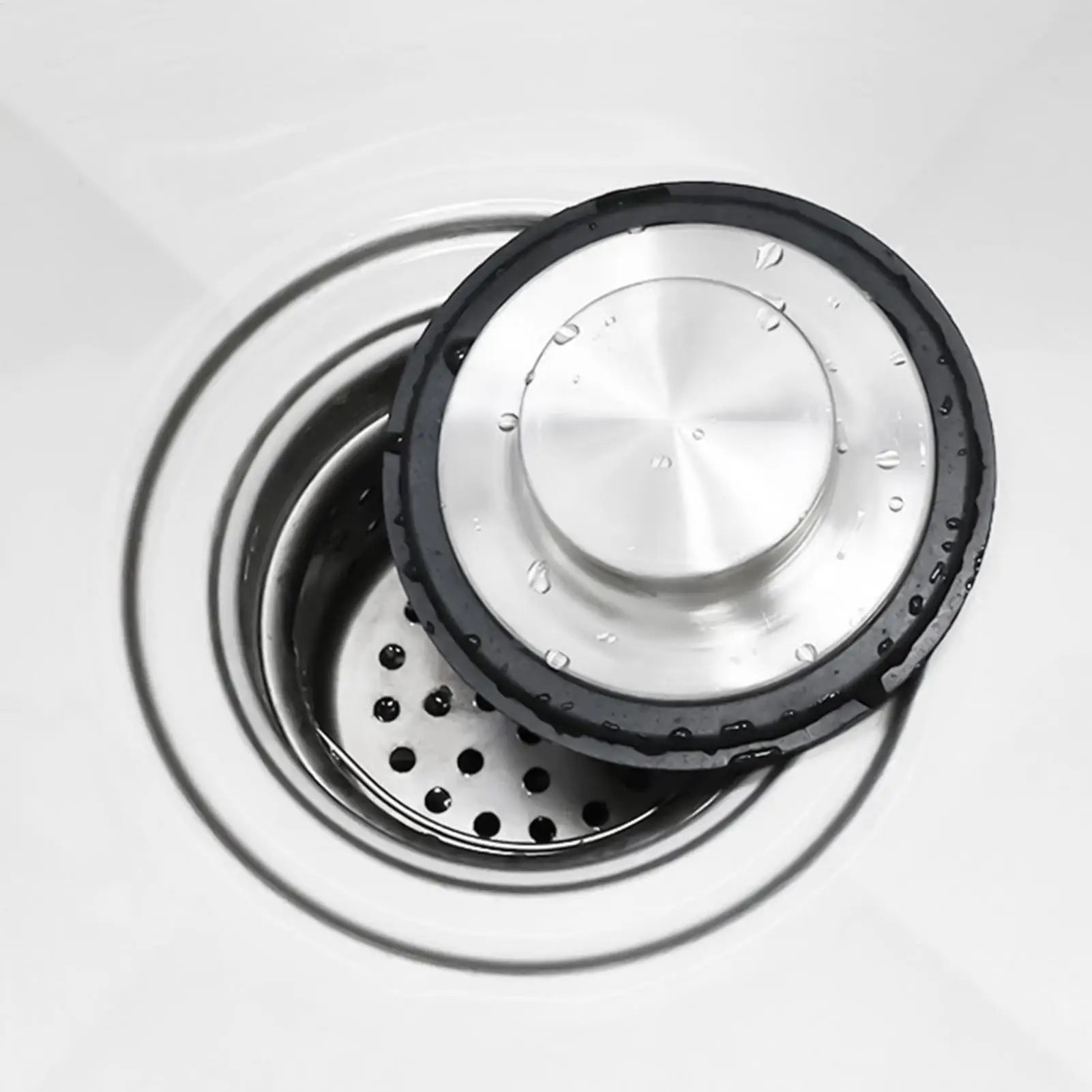 Stainless Steel Sink Drain Stopper Garbage Disposal Plug Seal Cover