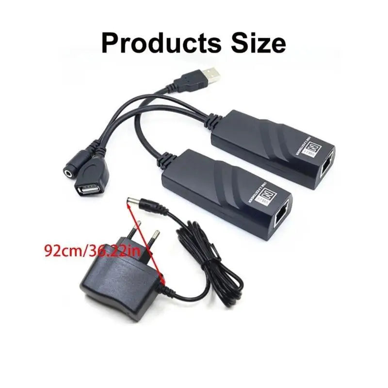 652F Remote USB2.0 to RJ45 Connection Over Cat5e/Cat6, No Power Need, Up to 328Feet Zpaxo