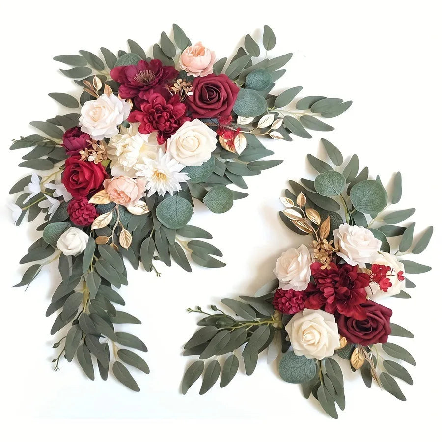 Artificial Flower Wedding Arch Decorations Welcome Sign Bohemian