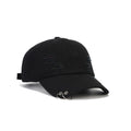 Fashion Adjustable Denim Baseball Cap Sun Protection Solid Color Sun Visor Hat Korean Peaked Caps Men Zpaxo Black
