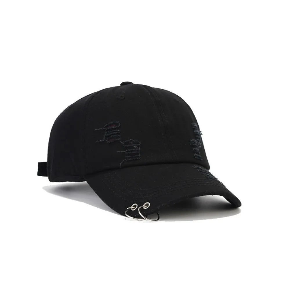 Fashion Adjustable Denim Baseball Cap Sun Protection Solid Color Sun Visor Hat Korean Peaked Caps Men Zpaxo Black