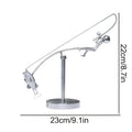 1Pcs Kinetic Fishing Sculpture - Balance Art For Your Space Balance Art Sculpture Fisherman Home Decoration 23cm x 22cm Zpaxo Silver
