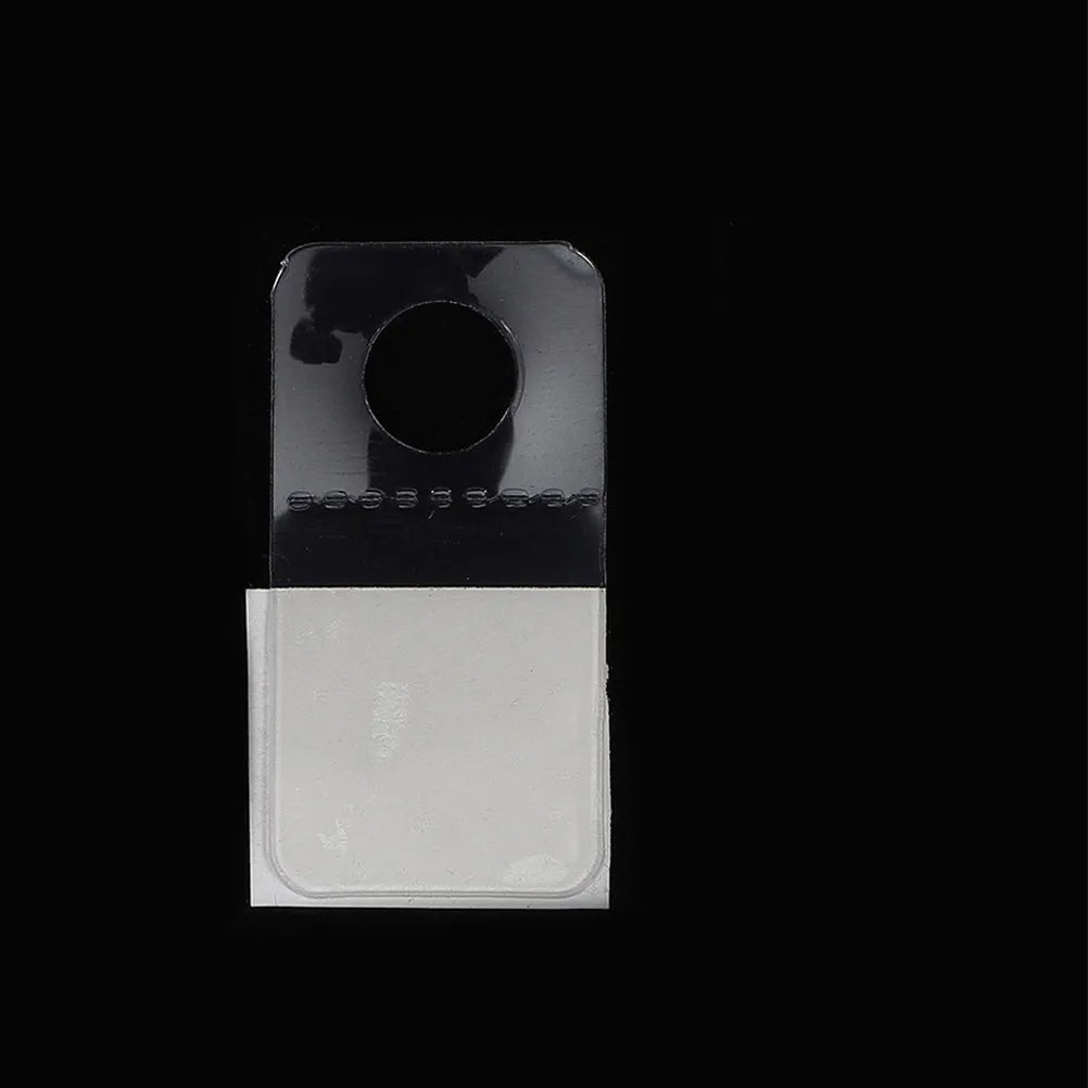 Self Adhesive Hanging Tabs Clear PVC Sticky Hooks Retail Display Tags Zpaxo