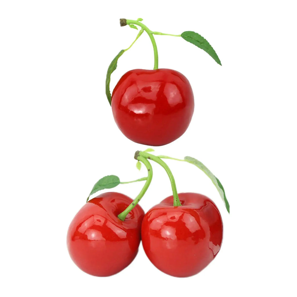 Simulation Cherry Tabletop Decoration Christmas Art Crafts Cognitive Zpaxo