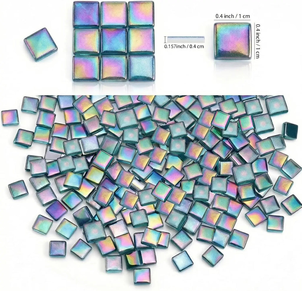 Blue Glass Mosaic Tiles 160pcs – DIY Craft & Jewelry Kit Glass Mosaic Tiles Zpaxo 160pcs
