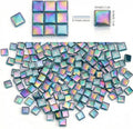 Blue Glass Mosaic Tiles 160pcs – DIY Craft & Jewelry Kit Glass Mosaic Tiles Zpaxo 160pcs