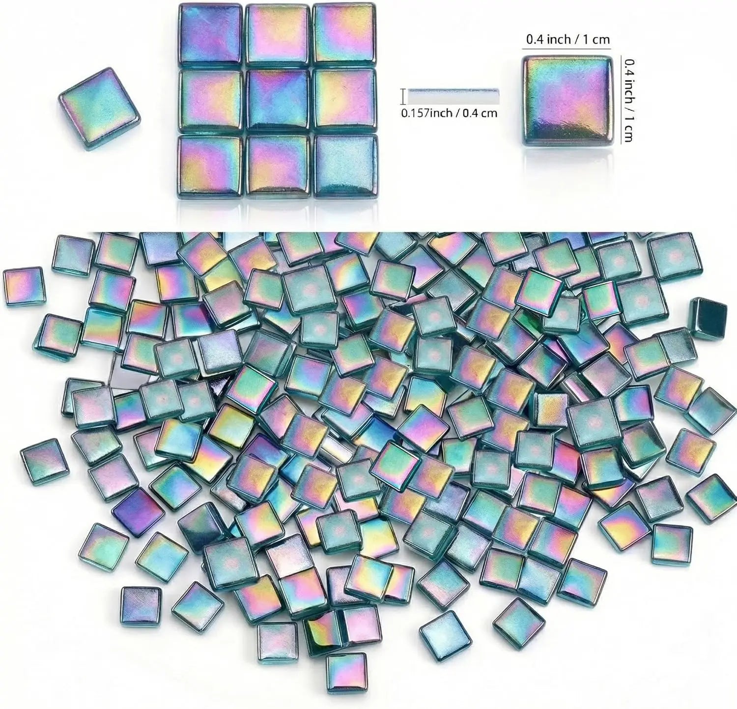 Blue Glass Mosaic Tiles 160pcs – DIY Craft & Jewelry Kit Glass Mosaic Tiles Zpaxo 160pcs