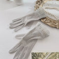 Women's sun protection gloves for outdoor driving cycling lightweight anti slip breathable fashionable sun protection in summer Zpaxo Grey gloves