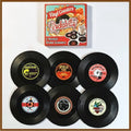 Newest 6pcs Record Cup Mat Plastic Retro Vinyl Anti-slip Coffee Coasters Heat Resistant Music Drink Mug Mat Table Placemat Decor Zpaxo B-6PCS
