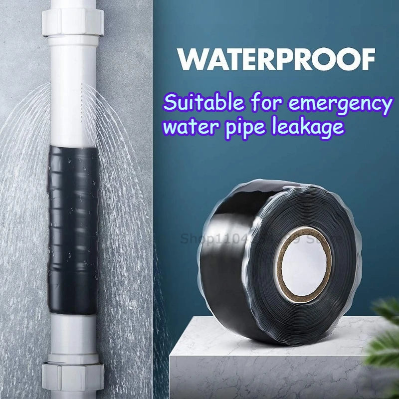 Piping Tape Fusing Silicone Waterproof Sealing Tape for Pipes Waterproof Tape Super Strong for Emergency Rubber Bonding Tapes Zpaxo