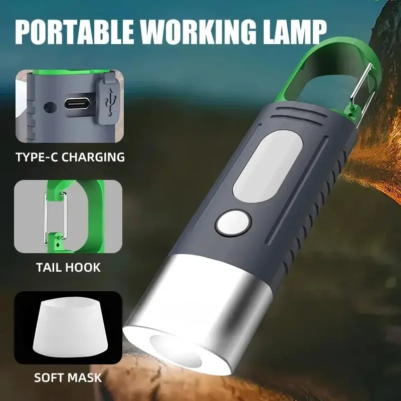 Mini LED Camping Flashlight – 3 LEDs, Zoom & Waterproof