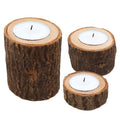 Wooden Candlesticks Succulent Plant Pots Trays Candle Holders Office