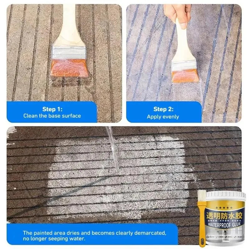 Transparent Waterproof Sealant Coating – Clear Repair Kit
